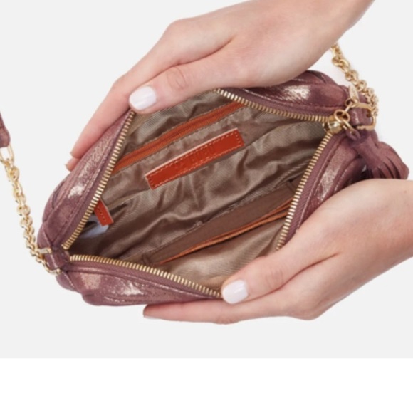 HOBO Handbag Renny Leather Small Metallic Crossbody Camera Bag AUTHENTIC NWT - Picture 9 of 12